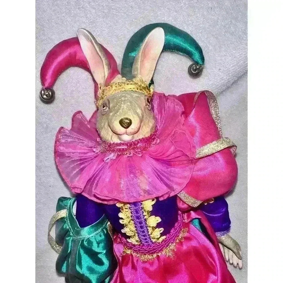 Katherine's Collection Wayne Kleski Bunny Rabbit Jester 26" Doll Easter Read - Picture 1 of 14